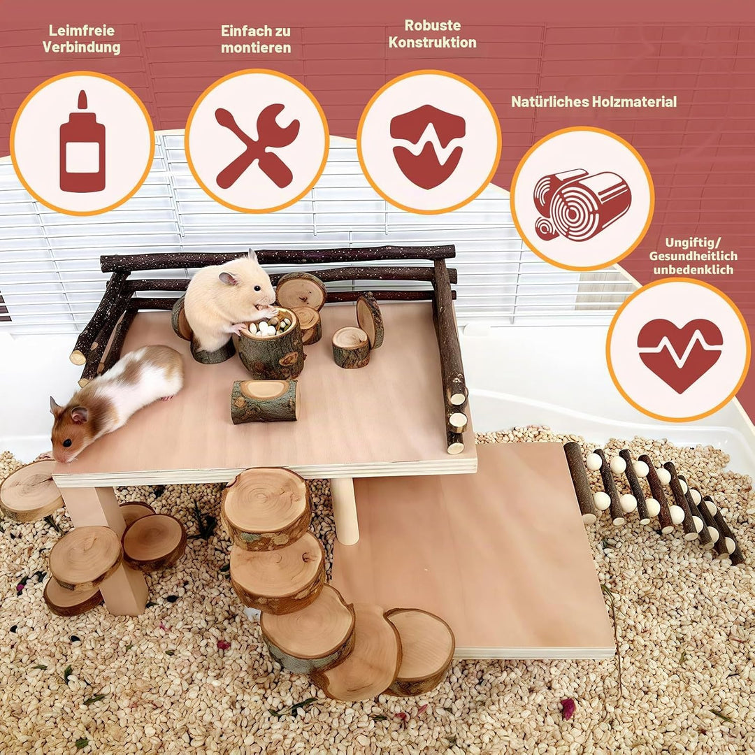 Hamster Spielzeug, Meerschweinchen Spielzeug, Kaninchen Zubehör, Kaninchen Spielzeug für Hamster Mee