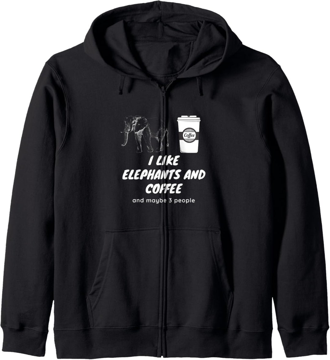 Lustiger Elefantenkaffee Ich mag Elefanten und Kapuzenjacke