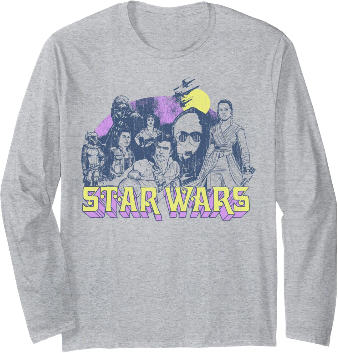 Star Wars: The Rise Of Skywalker Group Shot Logo Langarmshirt