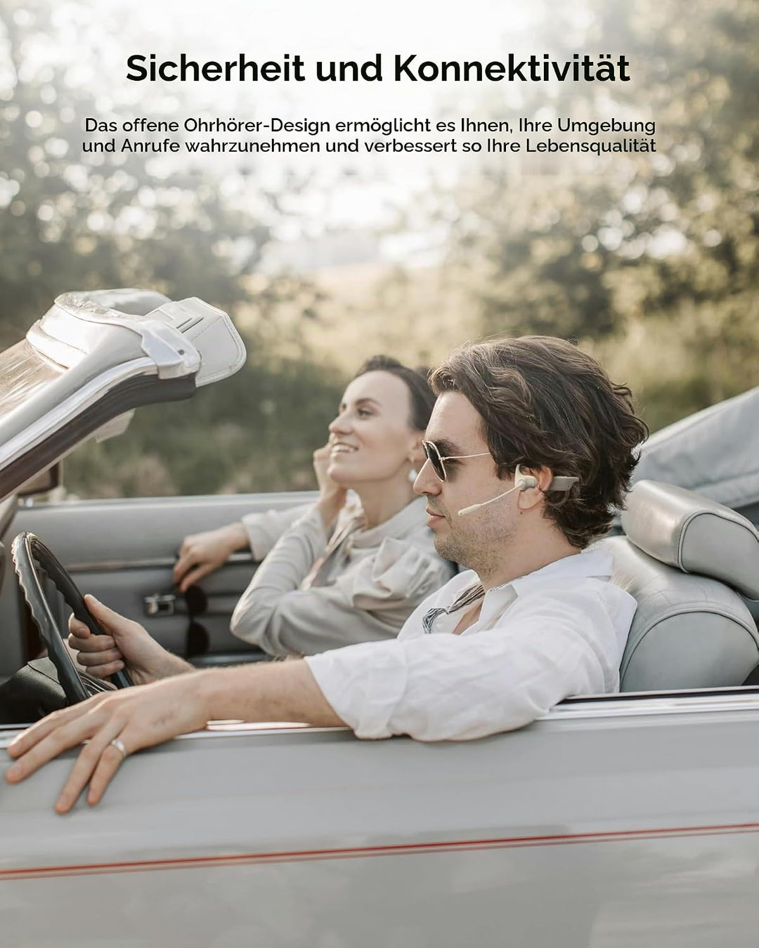 LOBKIN Kopfhörer Bluetooth Headset mit Mikrofon, Open Ear Kopfhörer Bluetooth 5.3 Luftleitungskopfhö