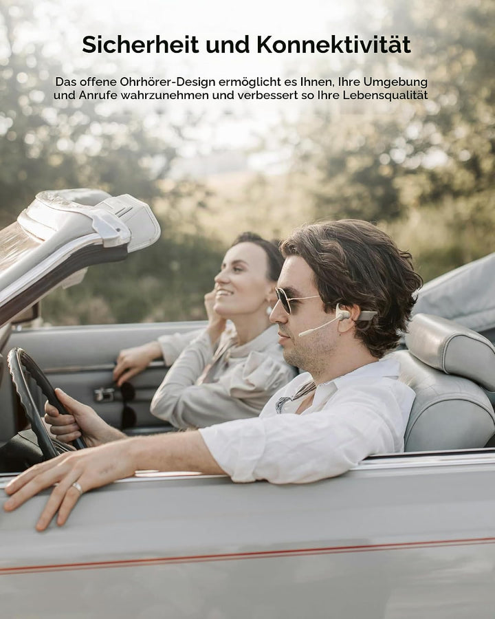 LOBKIN Kopfhörer Bluetooth Headset mit Mikrofon, Open Ear Kopfhörer Bluetooth 5.3 Luftleitungskopfhö
