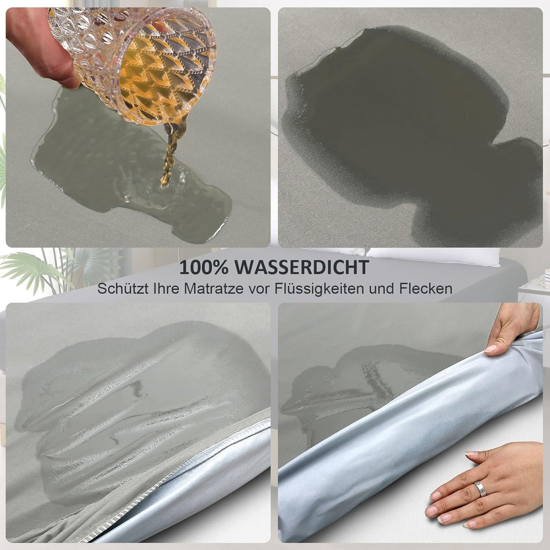 ohano Wasserdichter Matratzenschoner 200x200cm Spannbettlaken, Wasserdichter und Atmungsaktive Matra