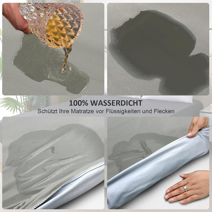 ohano Wasserdichter Matratzenschoner 200x200cm Spannbettlaken, Wasserdichter und Atmungsaktive Matra