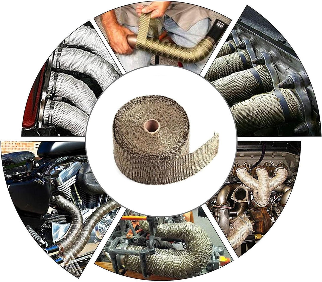 Yosugi 20M Hitzeschutzband 20m*5cm Heat Protection Tape, 10 KabelbinderEdelstahl Hitzeschutzband für