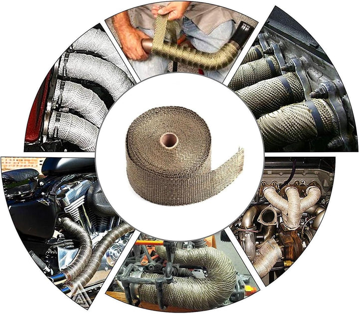 Yosugi 20M Hitzeschutzband 20m*5cm Heat Protection Tape, 10 KabelbinderEdelstahl Hitzeschutzband für