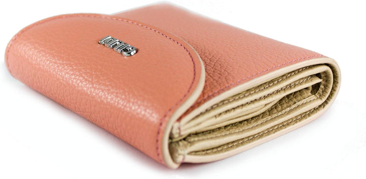 GIUDI ® Geldbörse Damen Leder Klein Blau Echtleder Mini Minimalistisch Mit Münzfach Kartenfächer Kin