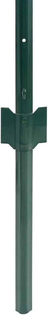 HOMIUSE Metallzaun Stahl 20x1 m Grün Gartenzaun Metall Zaun für Hunde Drahtgitter Gartenzaun Sichtsc