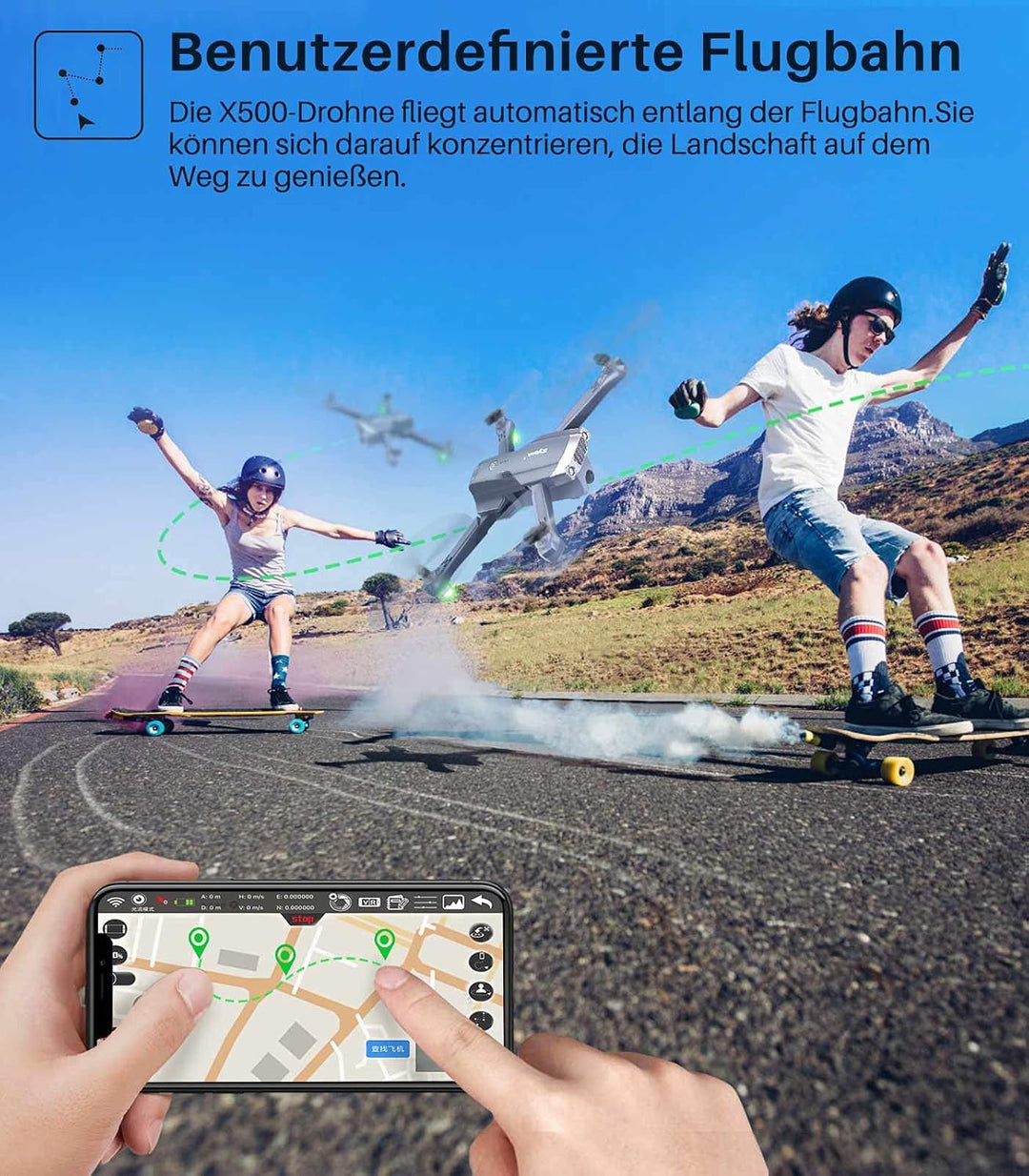 SYMA RC Drohne mit Kamera 4K HD faltbar FPV Quadrocopter ferngesteuert Flugzeug GPS WiFi Return Home