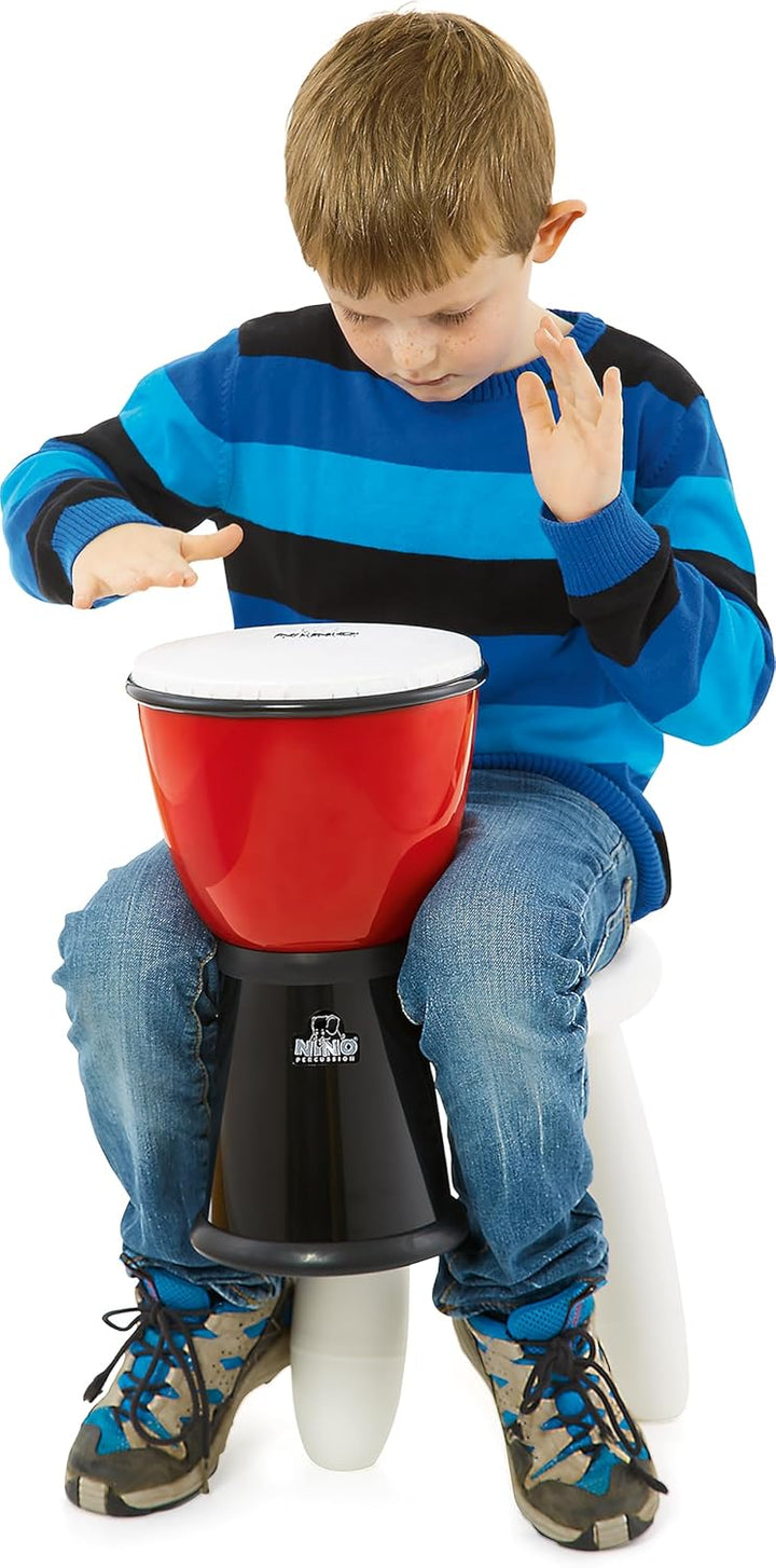 Nino Percussion NINO18R/BK ABS Djembe rotschwarz