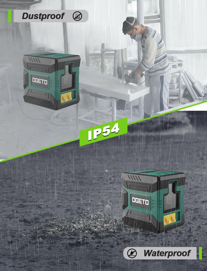 Kreuzlinienlaser, Selbstnivellierend Linienlaser(Vertikale/Horizontale Grün Laser, Innenbereich, IP5