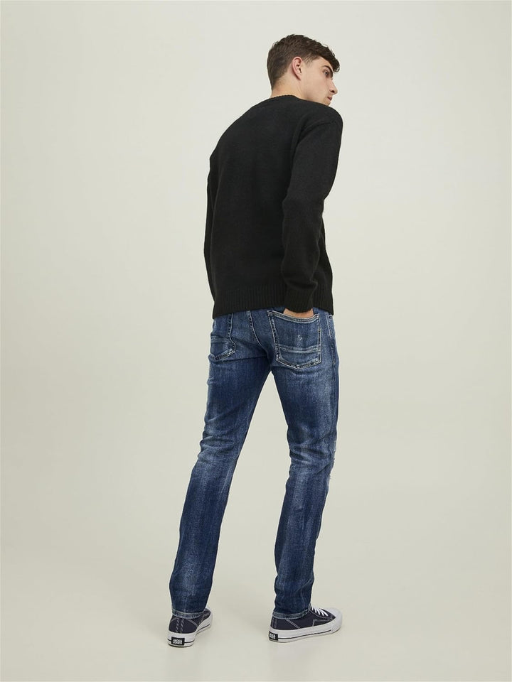 JACK & JONES Herren Jjiglenn Jjluca El 009 Sn Jeanshose, Blue Denim, 30 EU