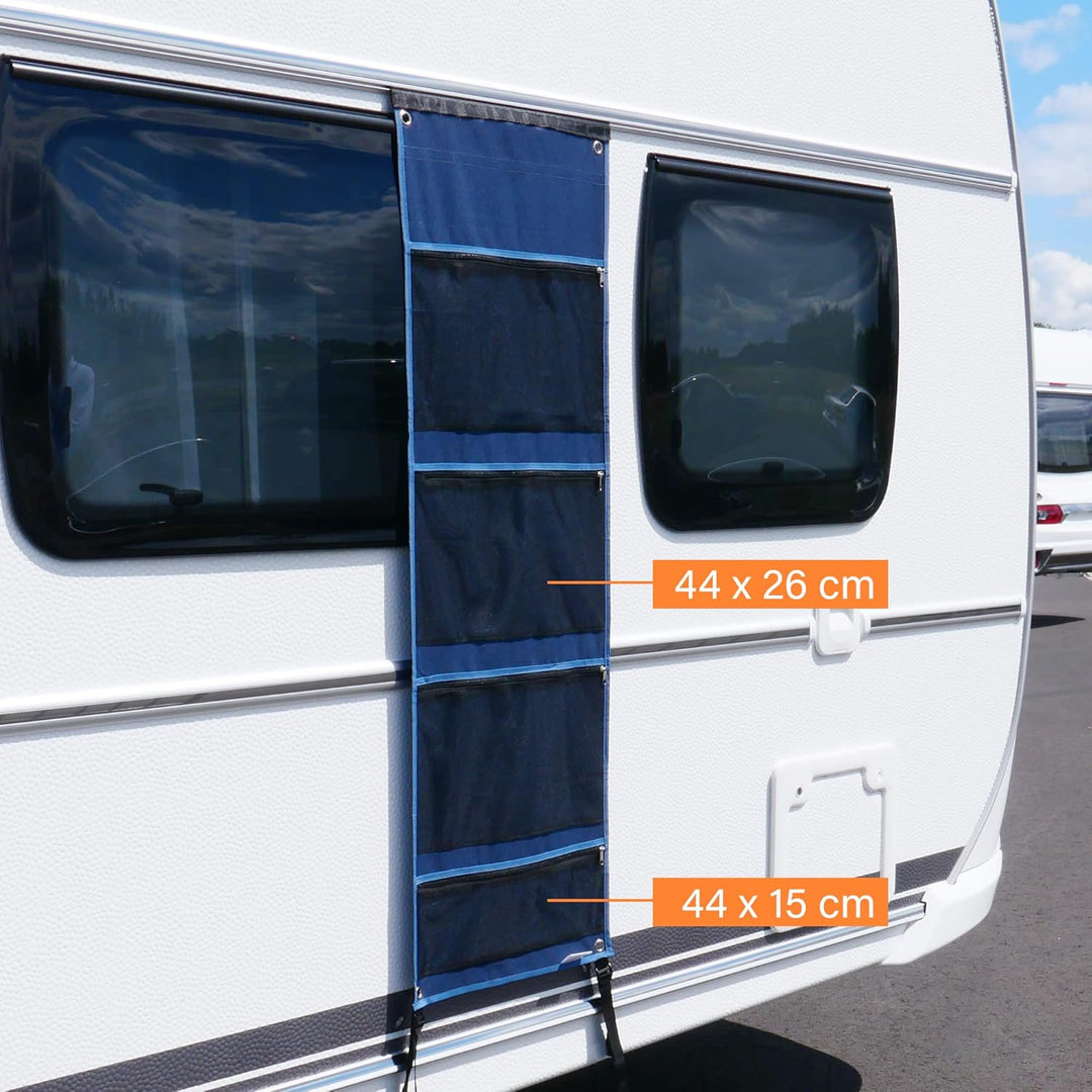 your GEAR Caravan Organizer – Hängeregal/Hakenleiste für Wohnwagen 45-140 cm | Varianten Pocket, Sho