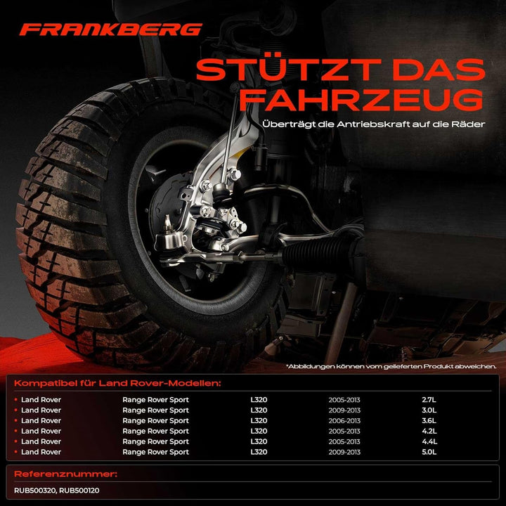 Frankberg Achsschenkel Radaufhängung Vorne Rechts Kompatibel mit Rang e Rove r Sport L320 2.7L-5.0L