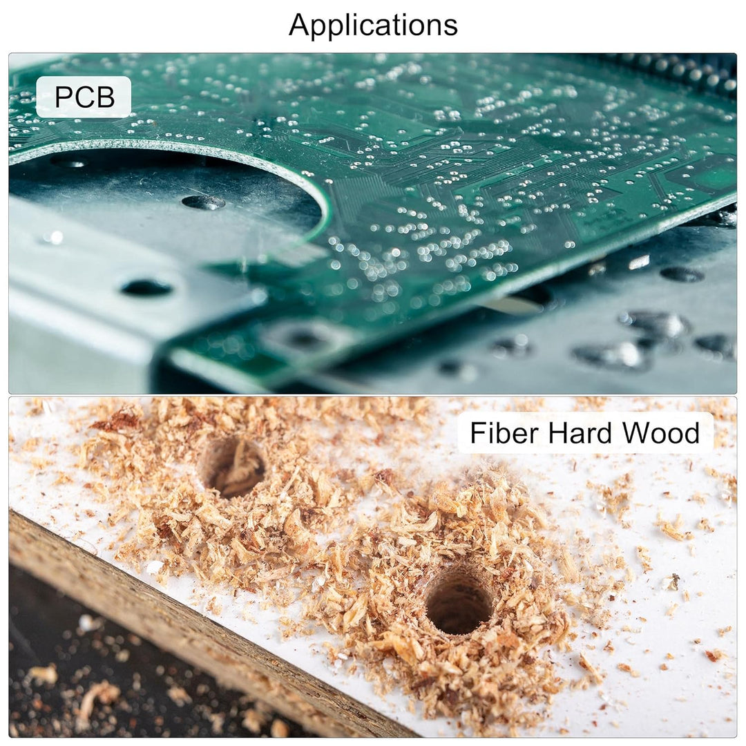 sourcing map 10 Stücke 0,6mm Hartmetall Schaftfräser Gravur Fräser für PCB Maschine, 1/8 "schaft
