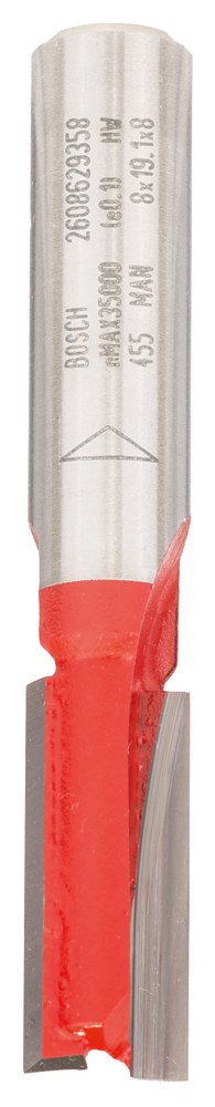 Bosch Professional Nutfräser (für Holz, Schaft 8mm, Ø8mm, Arbeitslänge 19mm, Gesamtlänge 52mm) D1 8 