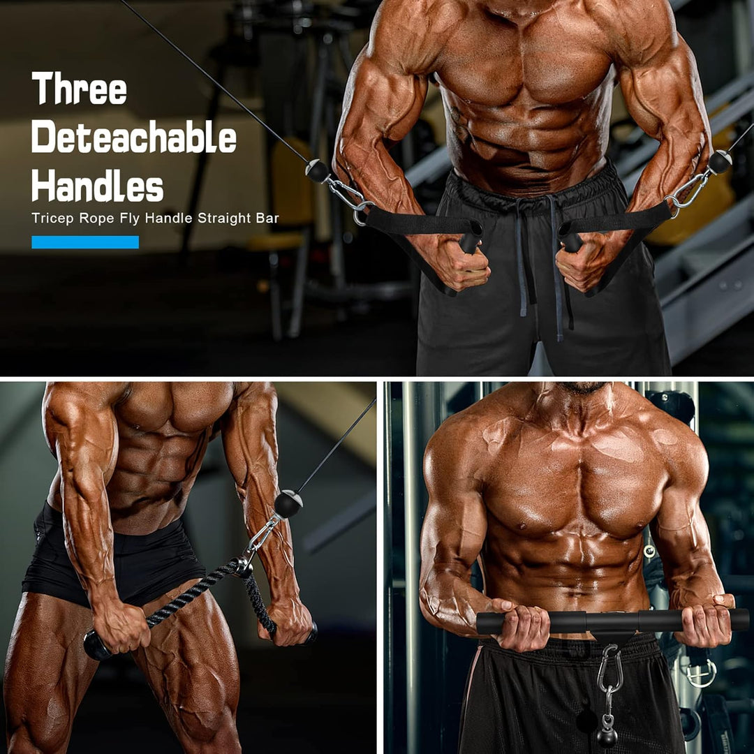 SERTT Gewicht Seilzug Fitness Gym, Verbesserte Kabelzug Fitness Latzug Gym Fitnessgeräte für LAT Pul