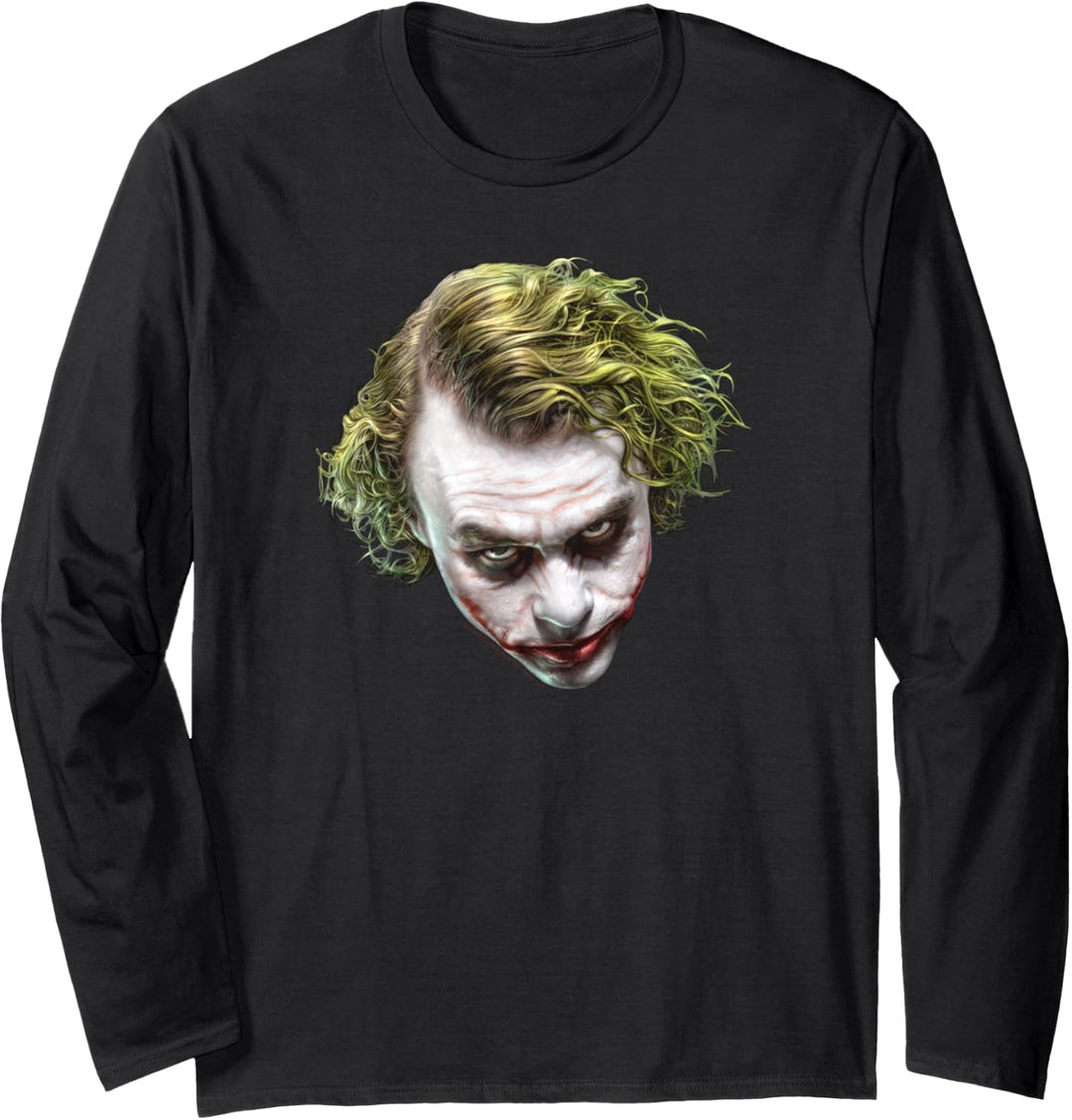 The Dark Knight Painted Joker Head Langarmshirt