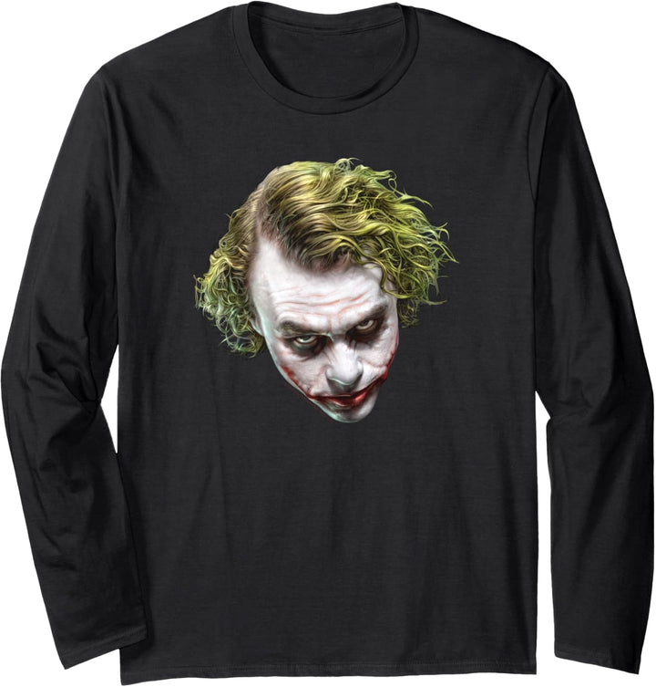 The Dark Knight Painted Joker Head Langarmshirt