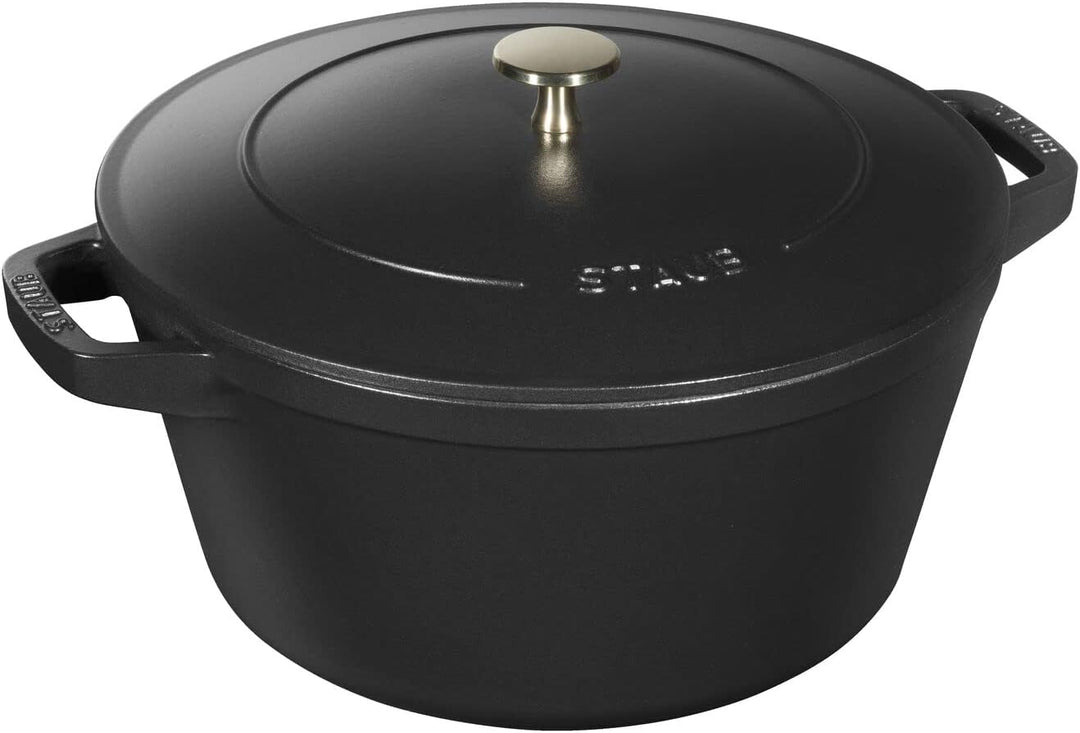 STAUB La Cocotte Kochtopfset, 2-tlg rund Gusseisen Schwarz Kochtopf Topf