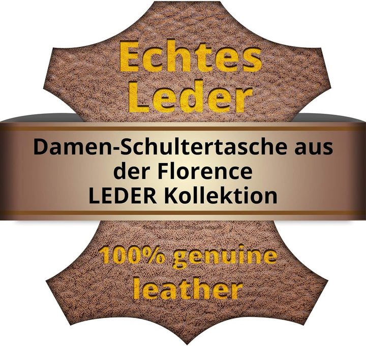 Florence 2in1 Damen Schultertasche Rucksack dunkelblau Leder 29x9x28 cm OTF106M Leder Schultertasche