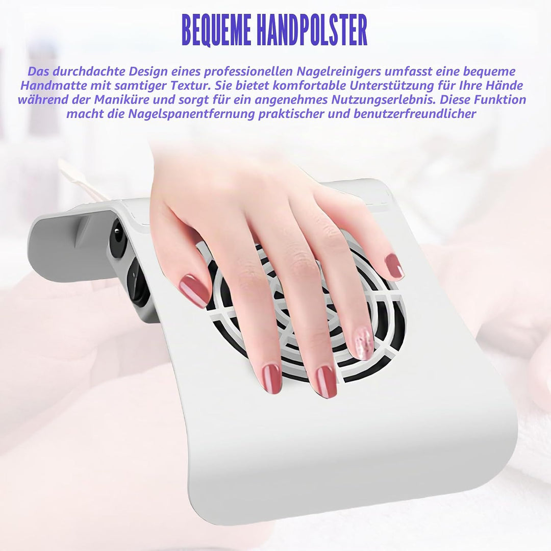 Professionelle Nagelstaubsauger: 40w Staubabsaugung für Nägel mit 2 Staubsammelbeutel, Professionell