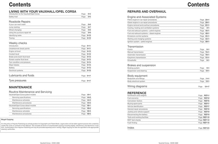 Vauxhall/Opel Corsa Petrol & Diesel (Sept 06 - 10) Haynes Repair Manual, Taschenbuch