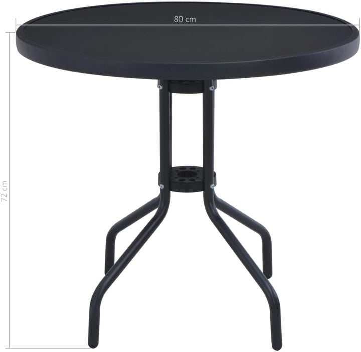 vidaXL Gartentisch Witterungsbeständig Terrassentisch Esstisch Tisch Balkontisch Gartenmöbel Rund Sc