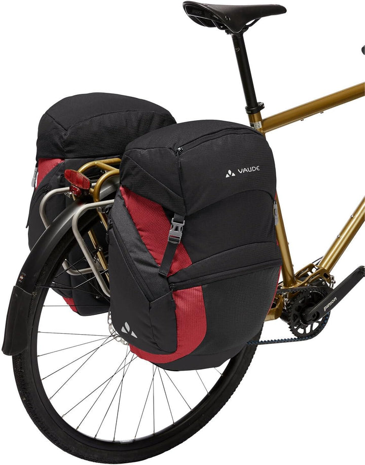 Vaude OnTour Back Hinterradtaschen, Einheitsgrösse Einheitsgrösse Black/Carmine, Einheitsgrösse Blac