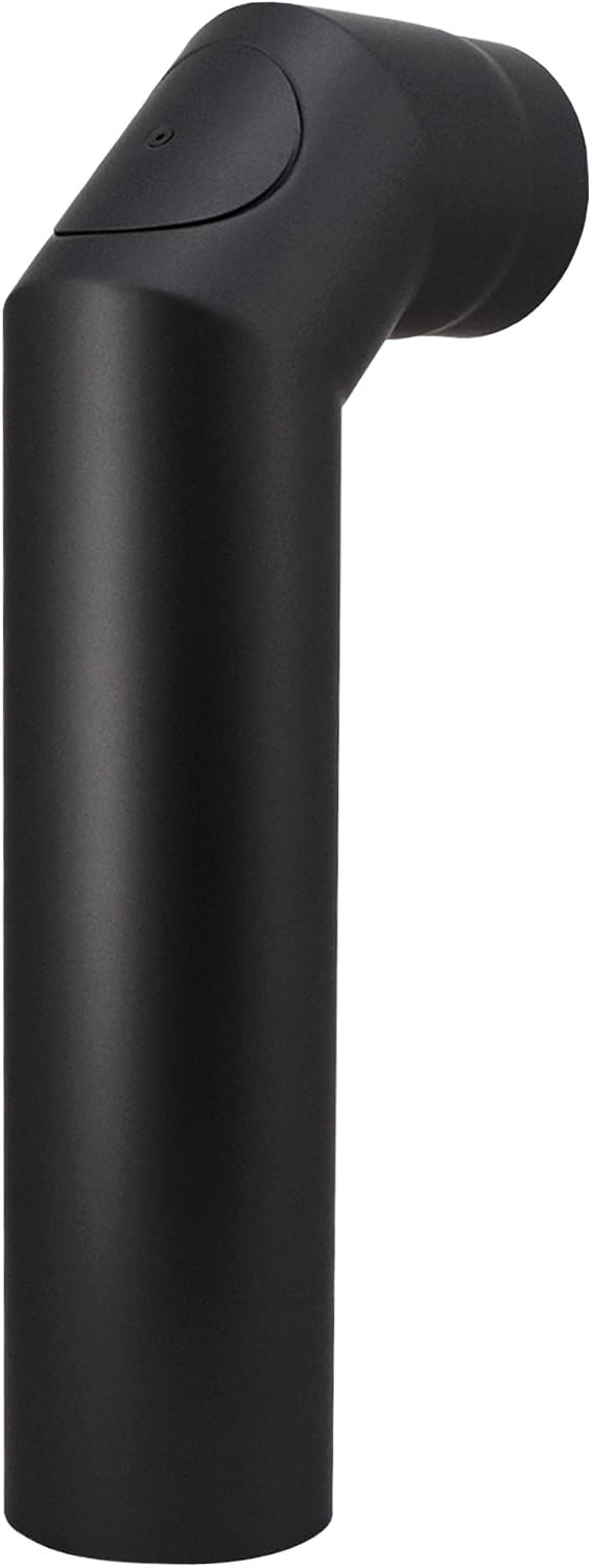 LANZZAS Ofenrohr Set 2x 45° Grad kurz, im Durchmesser, DN Ø 150 mm, Farbe: schwarz-metallic - weiter