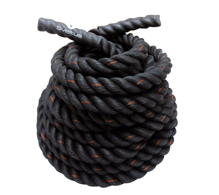 Sveltus Battle Rope Seil Ø 38mm 10m Tau schwarz Functional Training Bootcamp
