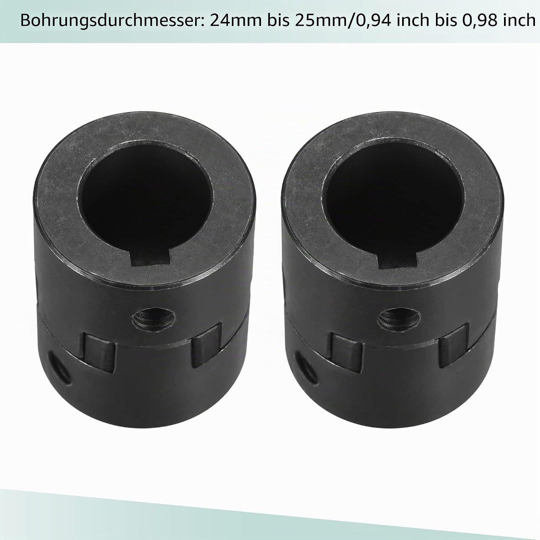 sourcing map Flexible Kupplungswelle 24 mm bis 25 mm 51 mm x 44 mm Motorkupplungsgelenk