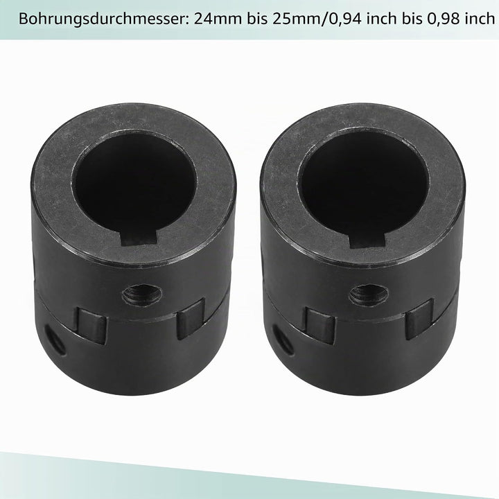 sourcing map Flexible Kupplungswelle 24 mm bis 25 mm 51 mm x 44 mm Motorkupplungsgelenk