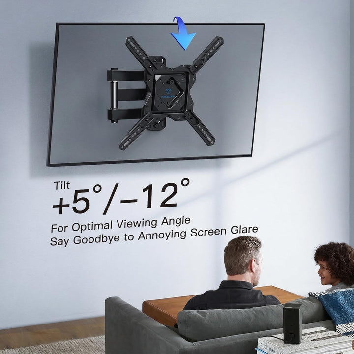 PERLESMITH TV Wandhalterung Schwenkbar Neigbar, Wandhalterung Fernseher für 26-60 Zoll Flach &amp; Curve