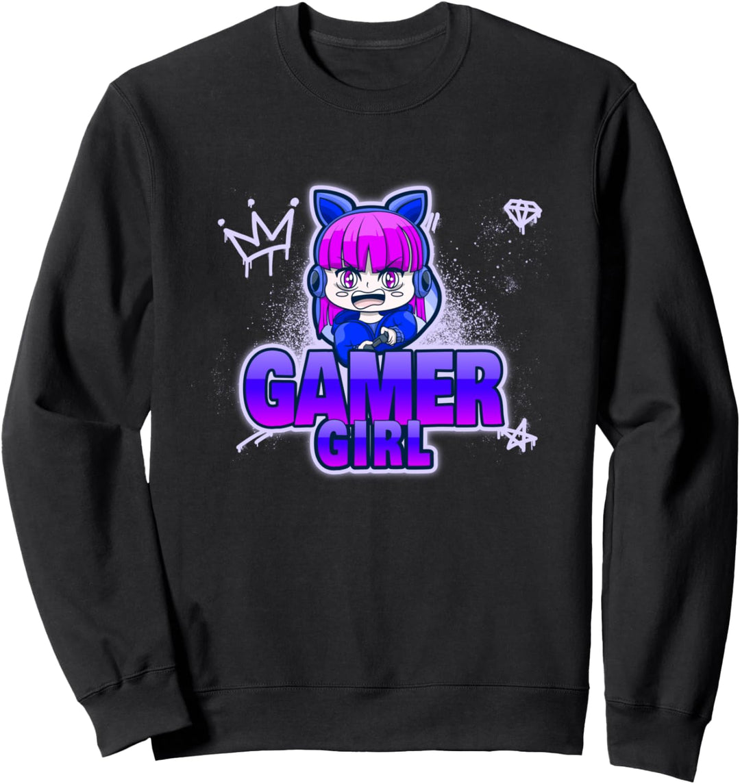 Gamer Girl Anime Manga Videospiele Gaming Sweatshirt