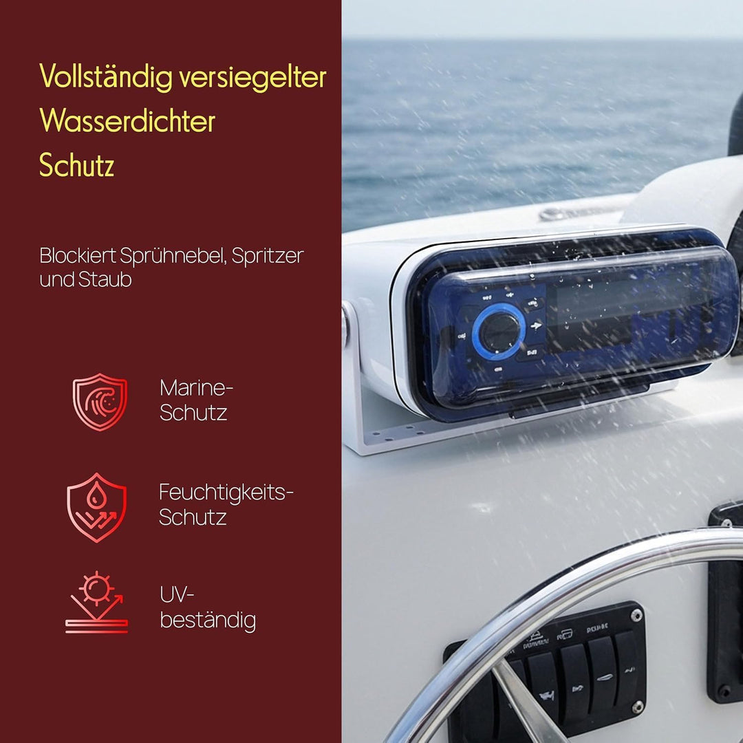 PYLE AUDIO INC plmrcw3 Universal Marine Stereo Full Body Gehäuse – Weiss