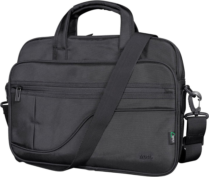 Trust Sydney Laptop Eco Tasche aus Recyceltem Material bis 17,3 Zoll, mit Schultergurt und Taschen z
