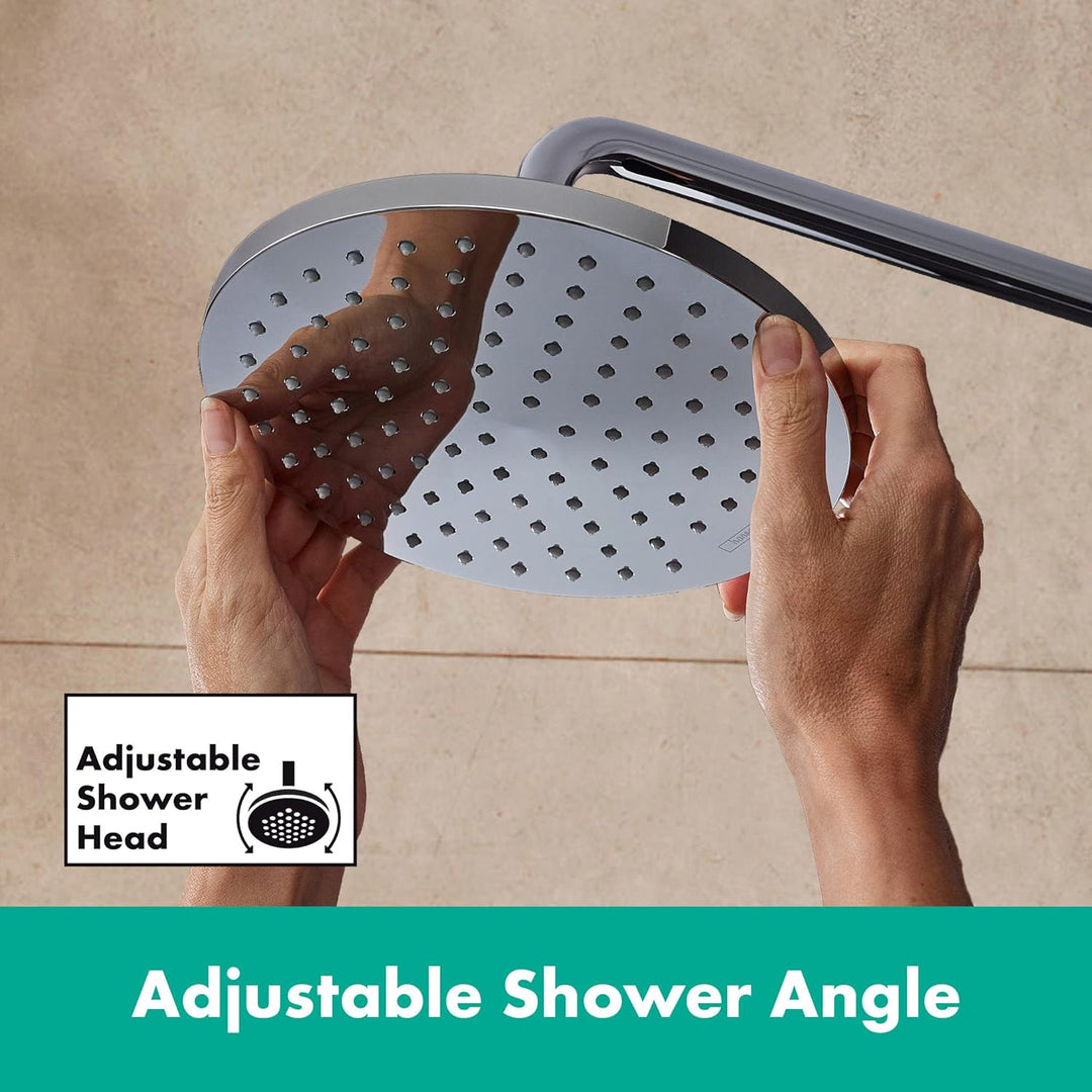 hansgrohe Duschkopf Vernis Blend, Kopfbrause wassersparend, Regendusche mit 1 Strahlart, Chrom Chrom