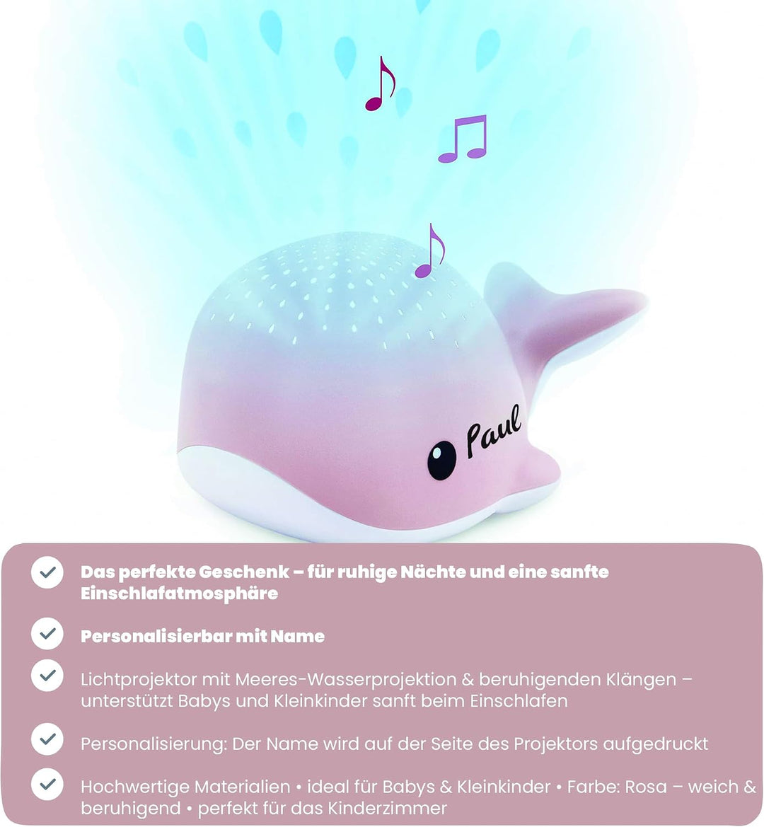 Personalisierbarer Wally Sternenhimmel Projektor Rosa – Sternenlicht Projektor Meeres-Wasserprojekti