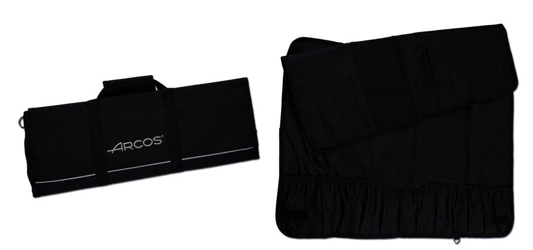 Arcos Messer Roll Bag - Messer Rolltasche zu 12 Stück - 100% Polyester 730 x 510 mm - Farbe Schwarz