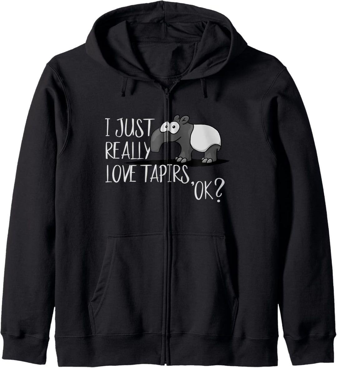 Ich mag einfach Tapire Lustiger Comic Schabracken-Tapir Kapuzenjacke