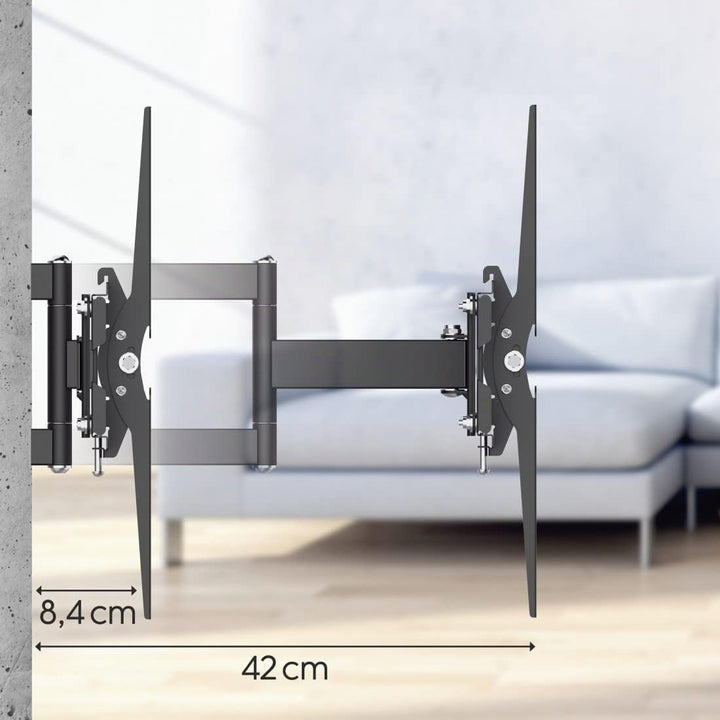 Hama TV Wandhalterung schwenkbar, neigbar, ausziehbar (TV Wandhalterung 32-84 Zoll, VESA 100x100 bis