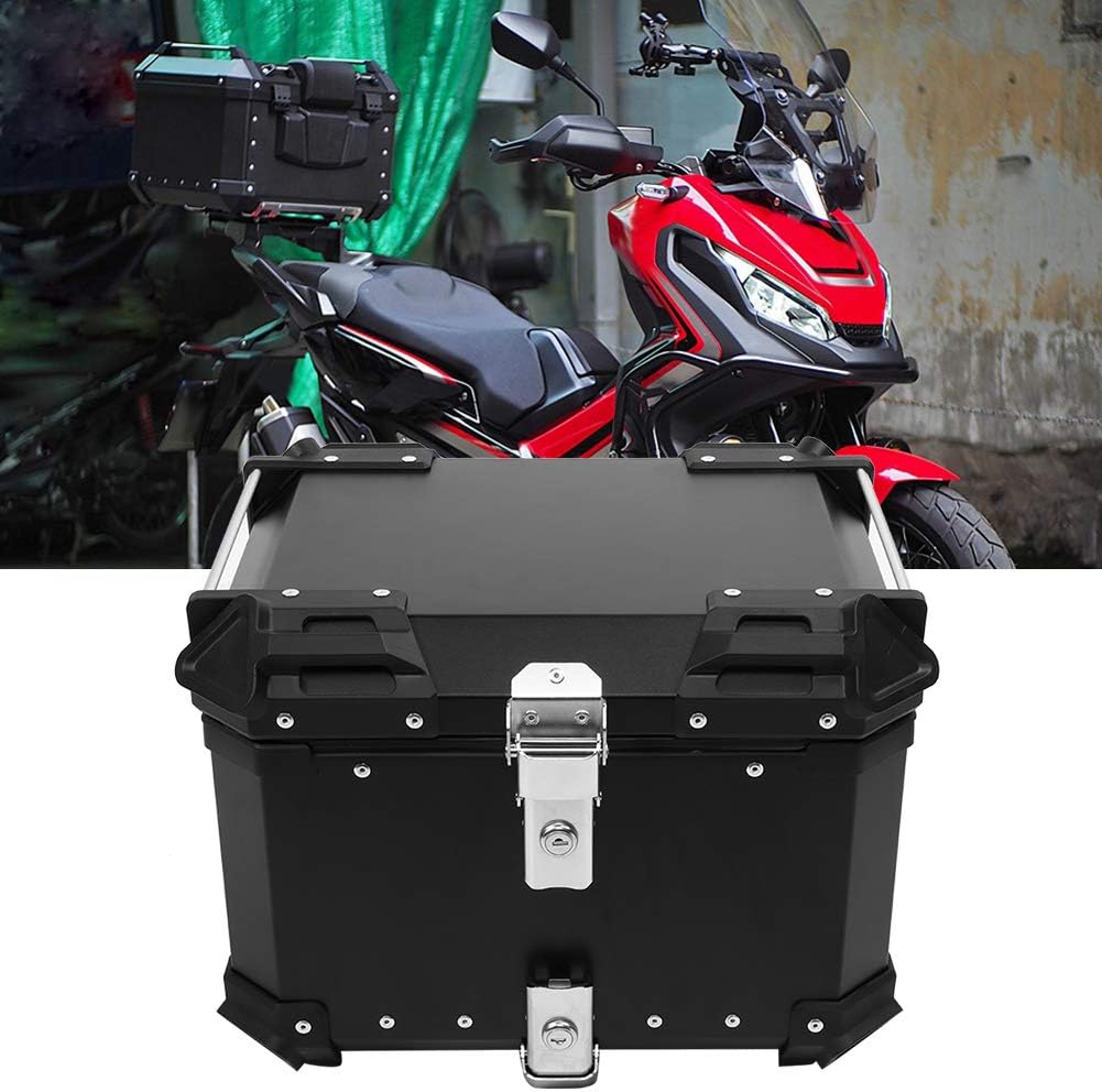 BigKing Motorrad Topcase 45L – Wasserdichter Motorradkoffer mit Schloss & 2 Schlüsseln, Universal He