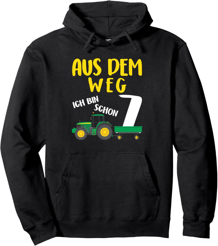 Kinder 7 Geburtstag Junge Ich Bin schon 7 Jahre Traktor Trec Pullover Hoodie