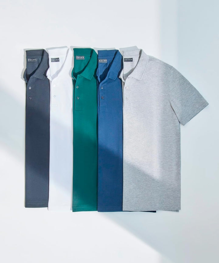 FALKE Herren Basic Polo Shirt Piqué Polohemd weich hautfreundlich atmungsaktive Baumwolle 1 Stück S