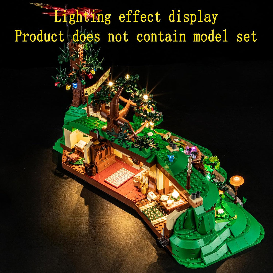 GEAMENT LED Licht-Set Kompatibel mit Lego Der Herr der Ringe: Das Auenland (The Shire) Icons 10354 B