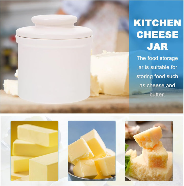 BESTonZON Porzellan Butter Keeper Crock Französisch Butter Dish mit Deckel Keramik Butter Container