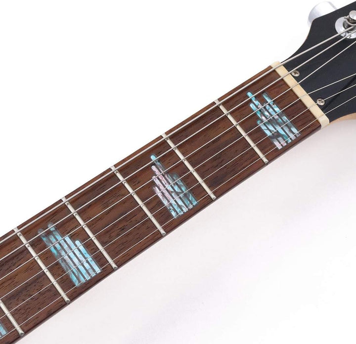 Scratches - Ice Blue Inlay Sticker für Akustik-, E-Gitarren &amp; Bass Griffbretter - Ultradünne Griffbr