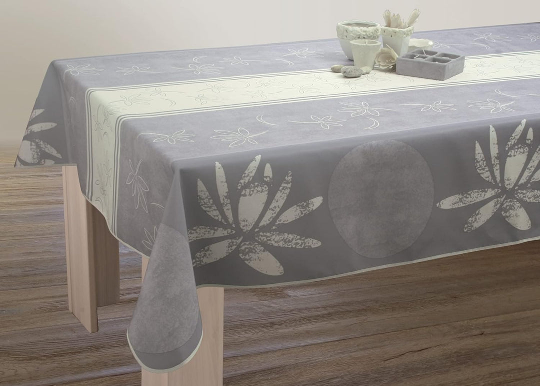 Tischdecke Fleckabweisende Lotus Ecru - Rechteckig 150 x 350 cm