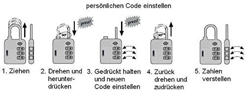 ABUS Vorhangschloss 147/30, TSA-Zertifiziert, Schwarz, 53093 (Packung mit 2) 1 Stück (Packung mit 2)