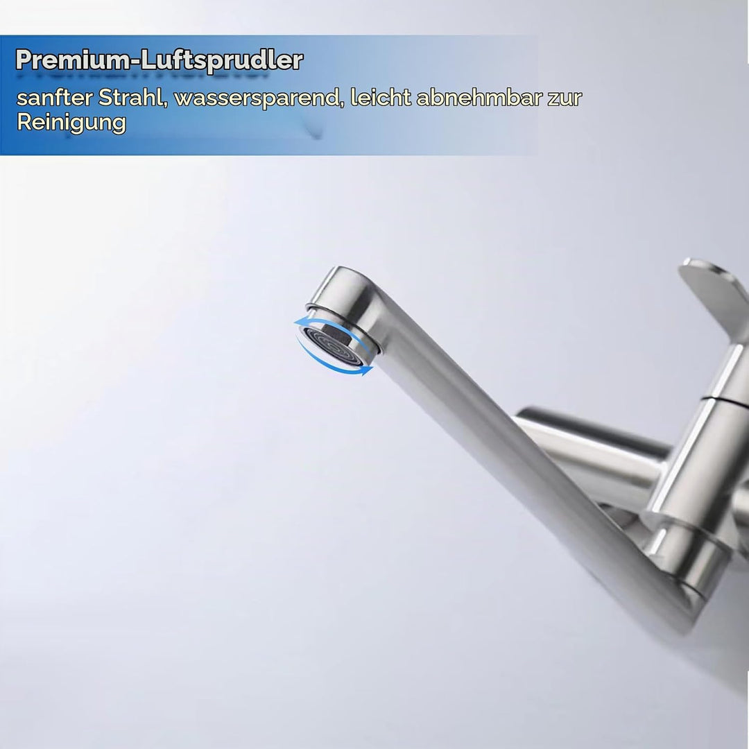 Decaura Wand Küche Wasserhahn, Küchenarmatur Wandmontage Mischbatterien Armatur, Wandarmatur Spültis